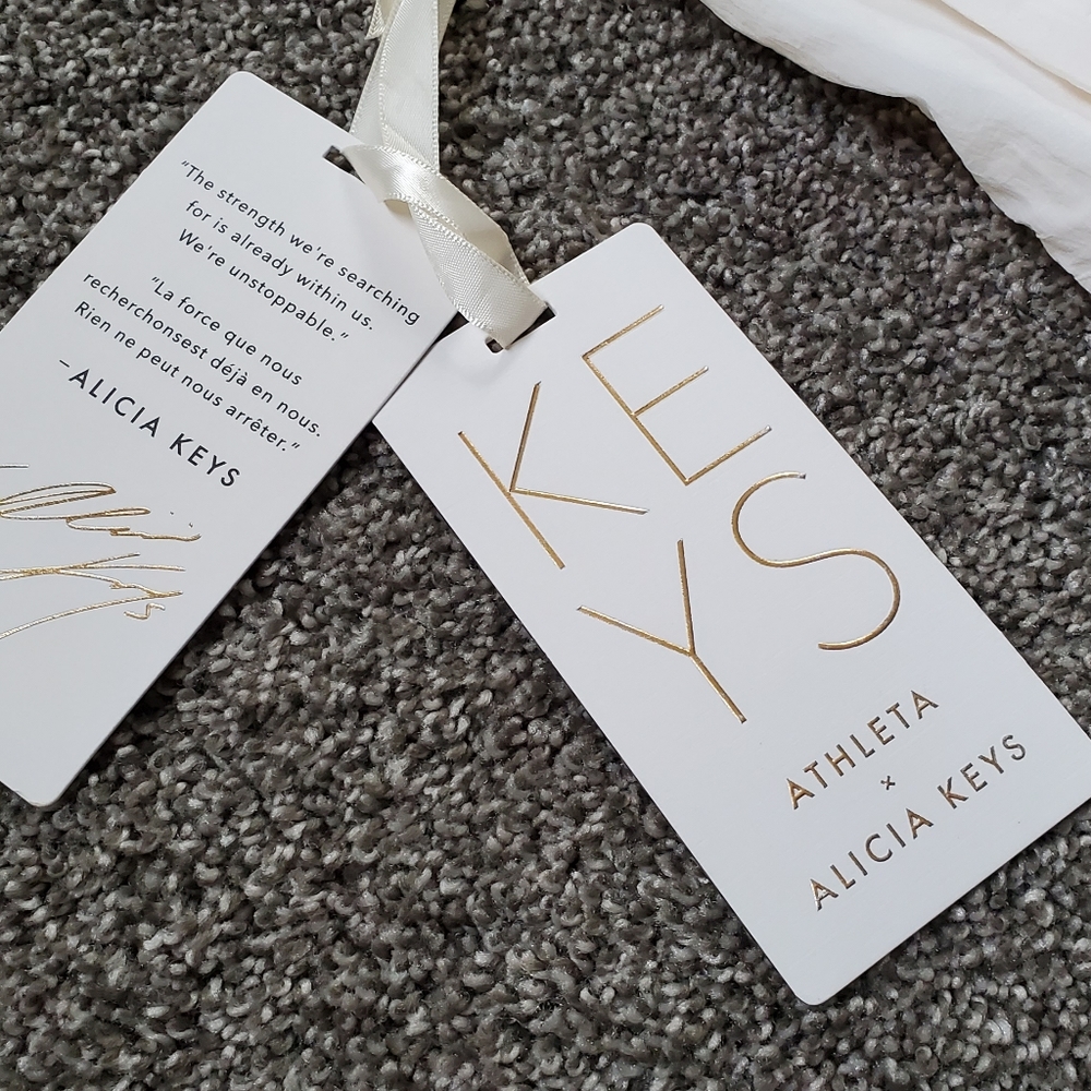 NWT Athleta + Alicia Keys High Waist Utility Pant in Magnolia White - Picture 9 of 11